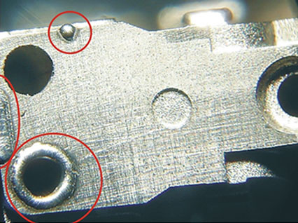 <a href='http://www.jyzbl.com/product/3.htm' class='text_a'>模具激光焊機(jī)</a>修復(fù)模具效果